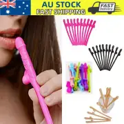 10/30/Willy Penis Dick Straw Straws Hens Night Party Mix Colours Nude Pink