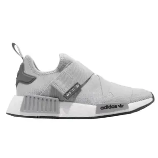 adidas 休閒鞋 NMD_R1 W Strap 女鞋 灰 白 BOOST 襪套 魔鬼氈 三葉草 愛迪達 GW9470