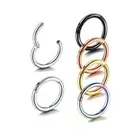 Surgical Steel Hinged Segment Hoop Ring Sleeper Lip Ear Nose Body Piercing 1PC