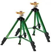 Impact Sprinkler Head on Tripod Base, Heavy Duty Lawn Sprinkler, 360 Degree