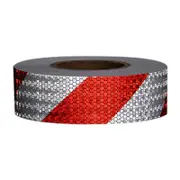 Shining Reflective Safety Warning Tape Self Adhesive Twill Printing Reflective Tape for Car red/white