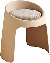 Stackable Stools, Soft Cushions in Low Stools for Commercial Makeup Stools Nail Salon Dining Rooms Living(Natural)