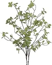 Ruidazon 2 pcs Artificial Greenery Stems, 41.3’’ Tall Fake Plants Branches Faux Greenery Ficus Twig Leaf for Home Garden Shop Office Desk Decoration