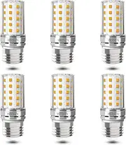 E27 Bulb 12W LED Corn Light Bulb Daylight 4000K Natural White 900 Lumen 100 watt Equivalent E27 Base LED Bulbs, Non-Dimmable Ceiling Fan Light Bulbs for Home Garage Kitchen Indoor, 6 Pack