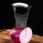 Easy Onion Cutter Holder Vegetable Meat Slicer Cutting Tools Stainless Steel NEW