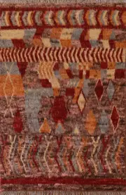 Tribal Berber Wool Moroccan Area Rug Nomadic Hand-made Carpet 5x8