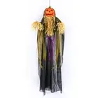 Pre Lit Animated Hanging Scarecrow, Black, Sound Activated, LED Lights, Batte...