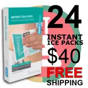 24 INSTANT ICE PACKS 80g Squeeze & Shake FIRST AID Sport AMADA FIRST AID