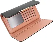 [SAFIGLE] Trifold Wallet for Women PU Leather Change Purse Portable Travel Coin Bag