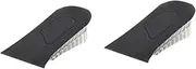 1 Pair Height Increase Insoles Unisex Invisible Shoe Lifts Double Layer Heel Lift Inserts for Enhanced Comfort and Confidence Black