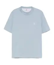 logo-embroidered T-shirt S Sky blue