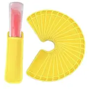 24 Pack Reusable Popsicle Bags Ice Pop Sleeves Antifreezing Holder Yellow