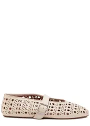 Alaïa Vienne Laser-cut Leather Ballet Flats - Light Pink - 37 (IT37 / UK4) 37 (IT37 / UK4)