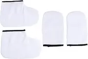 FRCOLOR Warmth and Nourishment: Paraffin Wax Gloves and Booties Set 4pcs Hand and Foot Enhance Moisturizer Absorption