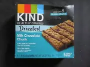 (1) Box Kind Healthy Grains Drizzled Milk Chocolate Chunk 5 Bars 5.8 Oz !