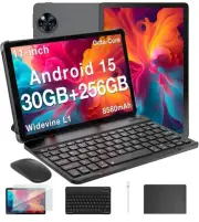 U11 Pro Android 15 Tablet, 11 inch Tablet, 30GB+256GB/2TB TF,8580mAh,Octa