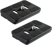 Harwerrel 60mm Quick Release Plate Fits Arca-Swiss Standard for Camera Tripod Ballhead (Pack of 2)