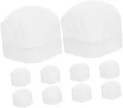 [COLLBATH] Adorable Chef Hat for Boys and Girls Boys and Girls Kitchen Work Cap Cooking Hat for Children White