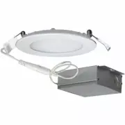 SATCO 10W LED Direct Wire Downlight, Edge-lit, 4 in 120V Dimmable Round, Remote