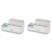 2PK Joseph Joseph EasyStore 24.9cm Bathroom Makeup Caddy Storage Organiser Blue