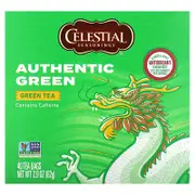 Celestial Seasonings, Authentic Green Tea, 40 Tea Bags, 2.9 oz (82 g)