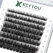 Lash Clusters 96 Pcs Cluster Lashes D Curl 8-16MIX DIY Lash Extensions Eyelash Clusters,KEYYOU Volume Wispy Individual Lashes Soft&Comfortable Easy DIY at Home(Y07,D-8-16MIX)