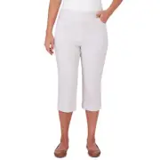 Alfred Dunner Garden Party Stripe Clamdigger Pants Petite 53903UV