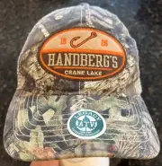 CRANE LAKE HANDBERG'S SnapBack Cap Hat Legacy Mossy Oak Fishing Tackle Hook