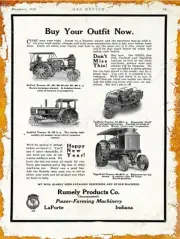 1913 Rumely Tiger, Oil, Gas Pull Tractors, New Metal Sign: La Porte Indiana