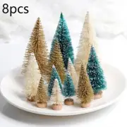 8pcs Mini Christmas Tree Tabletop Small Xmas Tree Ornaments Decoration Holiday