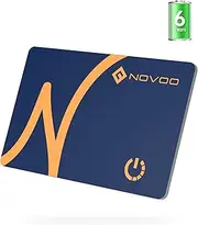NOVOO SmartCard Wallet Tracker - 1.6mm Thin, 6-Year Battery Life, IP68 Waterproof, Smart Bluetooth Locator Tag Work with Apple Find My(iOS Only), Slim GPS Item Finder for Keys, Luggage, Passport, Car