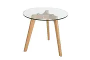 SK Designer Living | Stad Round Glass Side Table | Natural