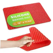 Non Stick Silicone Baking Mat Red Pyramid - 16x11'' Baking Sheets Non Stick