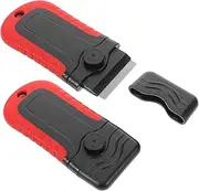 MOLUCKFU 2pcs Non Scratch Vehicle Glass Scraper Tool Kit Multi Functional Cleaning Tint Adhesive Removal Ergonomic Design for Easy Use Safe for Glass Hard Plastic