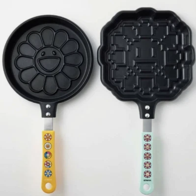 Takashi Murakami Pancake Design Dot Frying Pan 2Set Japan Colorful grip