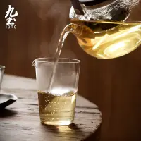 在飛比找蝦皮商城優惠-九土日式手工透明耐熱玻璃公杯泡茶具茶具透明玻璃公杯玻璃茶海耐