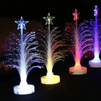在飛比找蝦皮購物優惠-2023新品熱賣 七彩光縴樹小夜燈節日裝飾品led髮光聖誕樹