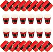PLAFOPE 1Set Christmas Themed Paper Plates and Cups Decorative Tableware for Holiday Parties Includes Plates and Paper Cups for Xmas Gatherings and Camping