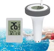 Water Temperature Meter, Digital Swimming Pool Thermometer Floating Outdoor Wireless Floating Thermometer, 60 m Transmission Distance for Swimming Pool Bathroom Aquarium