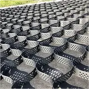 Garden Retaining Wall Grid Stabilizer 5cm Depth Honeycomb Permeable Anti-Slip Pavers Gravel Ground Grid Driveway Stabilization Grids for Landscaping, Steep Slope, Driveway(1x8m/3.2x26ft)