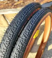 New Set GT Tires 20 x 1.75 Black/Tan Lp-5 bmx bike old school dyno performer nos