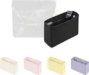 [KINGS IN BAG] Purse Organizer Insert for Chanel 22 Bag, Satin Luxury Bag Insert, Large Capacity Pouch with Practical Pockets, Portable Purse Shaper(Black, 22 Small)