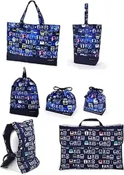 COLORFUL CANDY STYLE NU401500 School Entrance School Entrance 7-Piece Set, Lesson Bag, Shoe Case, Drawstring Bag, Gymnastics Clothes Bag, Lunch Bag, Cup Bag, Small Items, Disaster Preparedness