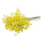 Artificial Flower Real Touch Vivid Plastic Artificial Realistic Gypsophila Flower Bouquets yellow