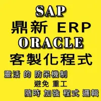 在飛比找蝦皮購物優惠-鼎新ERP SAP ORACLE 自行開發 客製化程式 免費