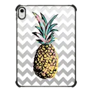 iPad 10.9-inch (10th gen) iPad Impact Case Pastel Party Pineapple White Chevron Transparent
