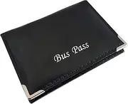 [Lorenz] PU Leather Bus Pass Oyster Travel Card Bus Pass ID Holder Wallet Cover Case …, Black