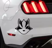 Star Fox Wolf Super Smash Bros Indoor/Outdoor Matte Black Vinyl Decal 5.6"x5"