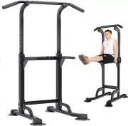 Multi Function Power Tower Adjustable Height Pull Up Dip Station Strength Fitnes