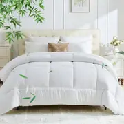 LINENOVA All Seasons Bamboo Quilt - 300GSM Breathable Skin Friendly,Soft Touch Bamboo Microfibre Filling Doona